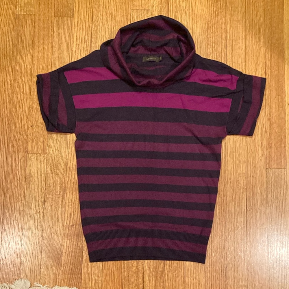 The Limited Striped Purple and Navy Sweater Size Small